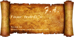 Feuer András névjegykártya